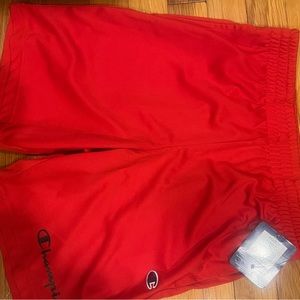 Red champion shorts
